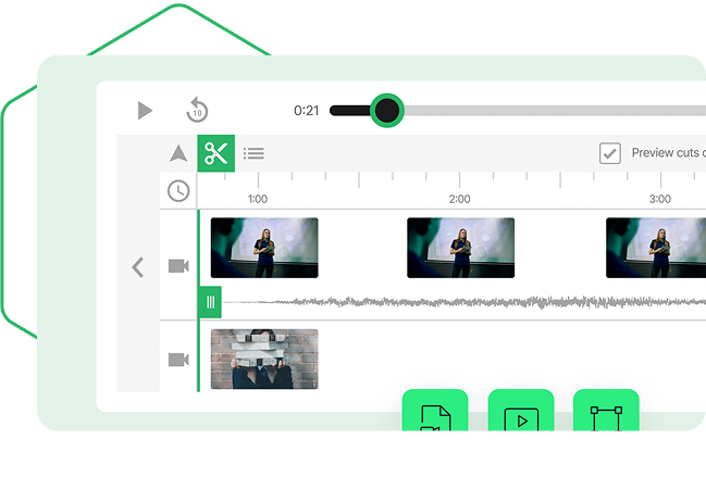 Video editing UI placeholder